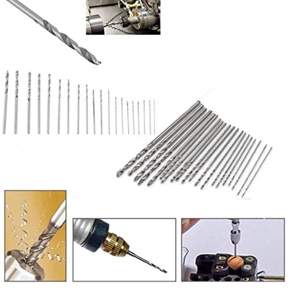 Mini Tiny Twist Drill Bit Set - Hss 20 Piece 03mm 035mm 04mm 045mm 05mm 055mm 06mm 065mm