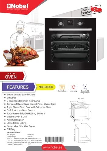 NBI64090 - 60cm Electric Oven & Grill