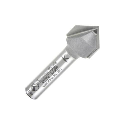 Amana Tool 45704 V Groove - 1/2" 1/4"