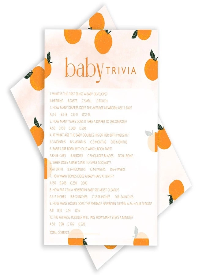 ISOVF Baby Shower Games - Orange Theme Gender Reveal