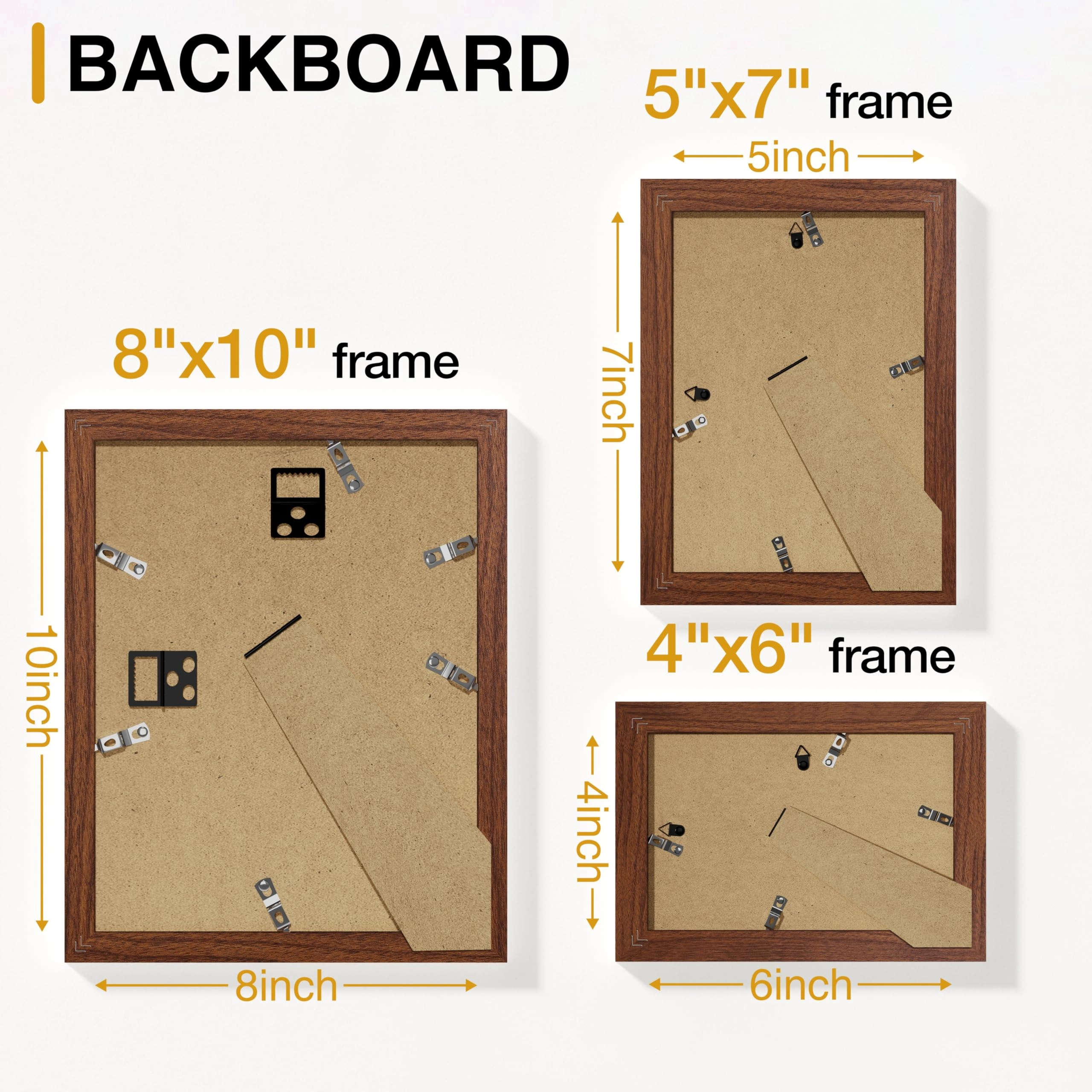 Picture Frames Set - 10 Pack Rustic Grey
