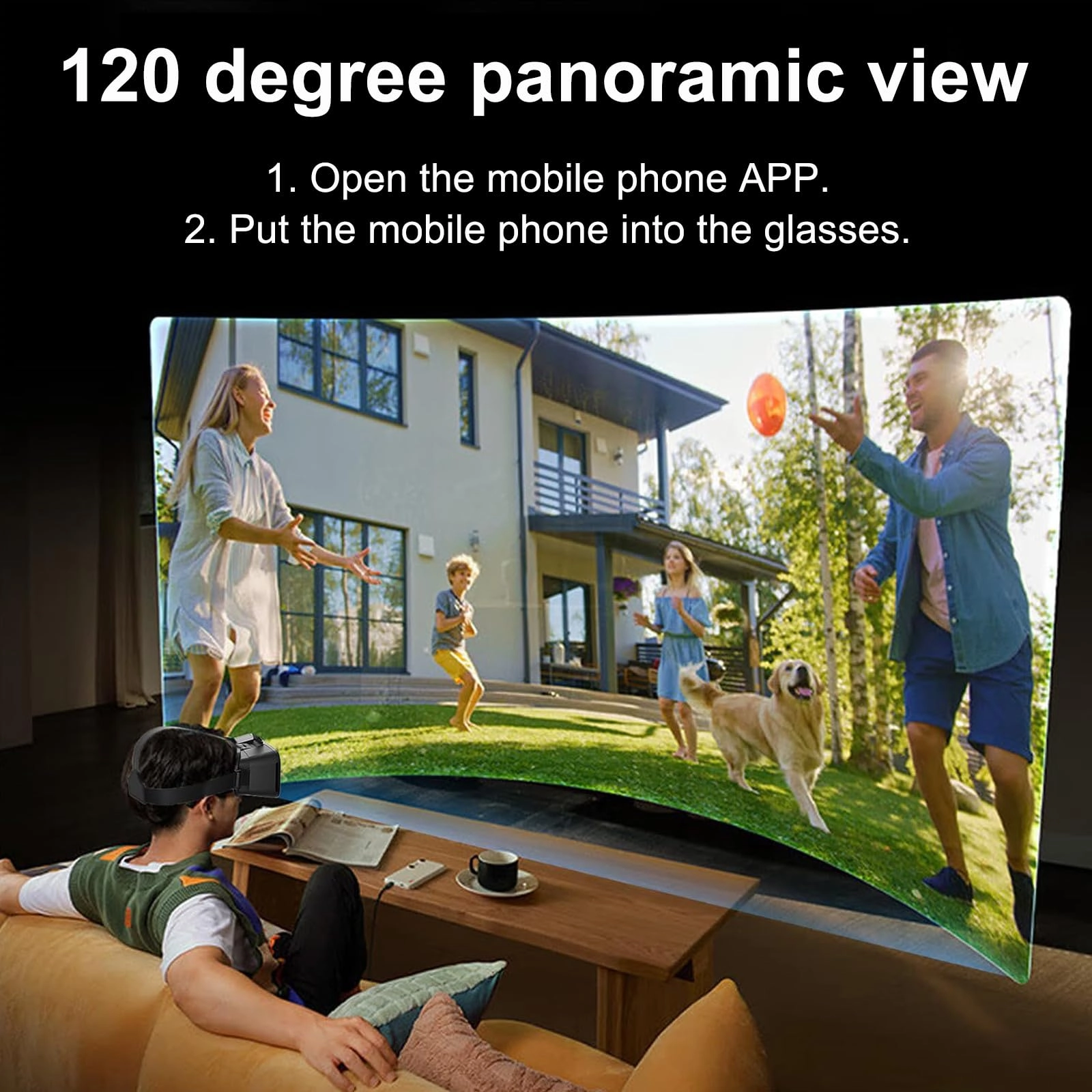 3D VR Headset - 5.0-7.0 inch Adjustable Controller