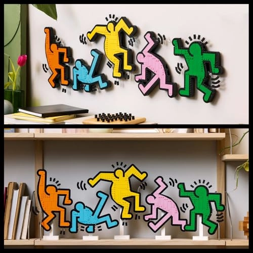 Keith Haring Dancing Figures (31216) - Living Room Decor Building Set for Adults