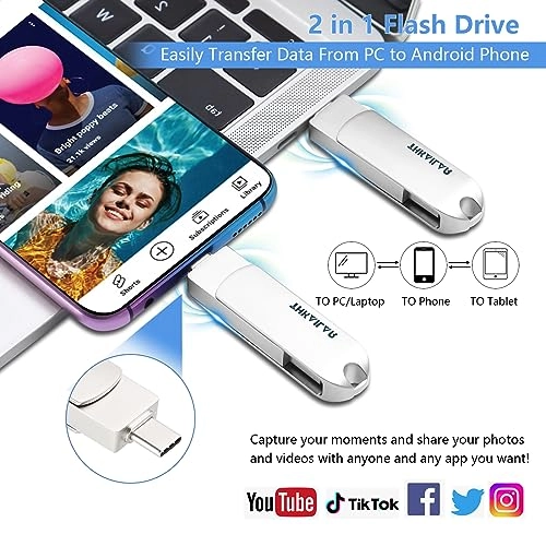 USB C Stick - USB 3.2 Gen 2 Type A and Type C 128GB