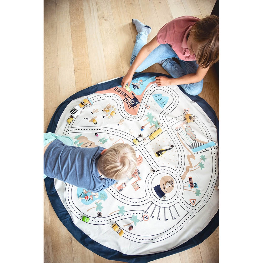Playmat & Storage Bag - L.A. Road Map Suitable for 3 years and above