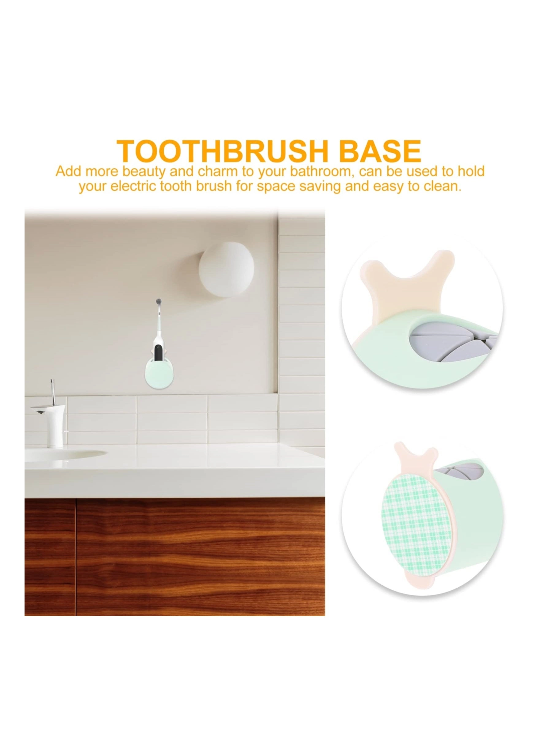 Electric Toothbrush Holder - Any toothbrush and electric toothbrush heads Wall-Mounted