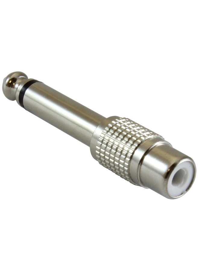 RCA Female to 1/4" TS Metal Adapter - 10 Pack