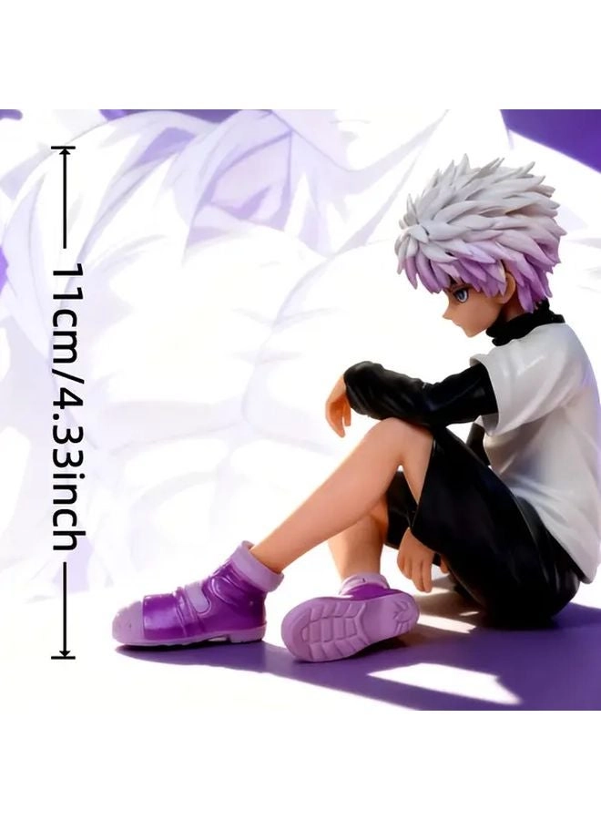 Anime Character Statue - Silvery Haired Sitting Posture