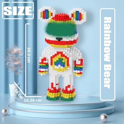 Rainbow Bear Building Block Set - 1580 pcs