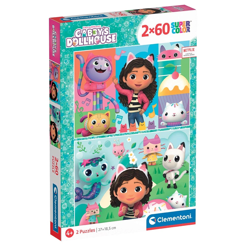 Clementoni Gabby Dollhouse 2-in-1 Puzzle (AL-24804) - 120 pcs