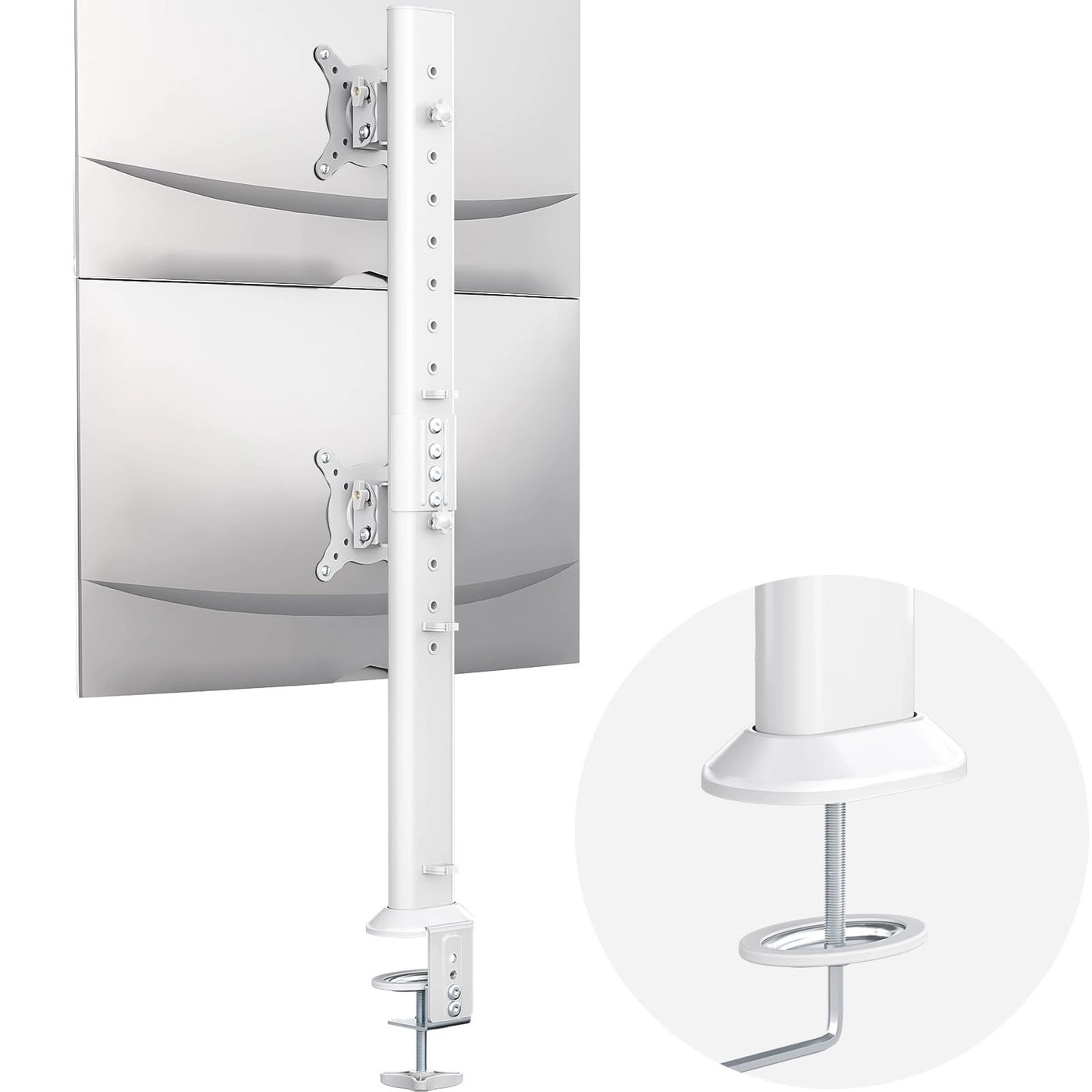 Dual Monitor Stand - two 13" to 34" 50x50mm 75x75mm 100x100mm