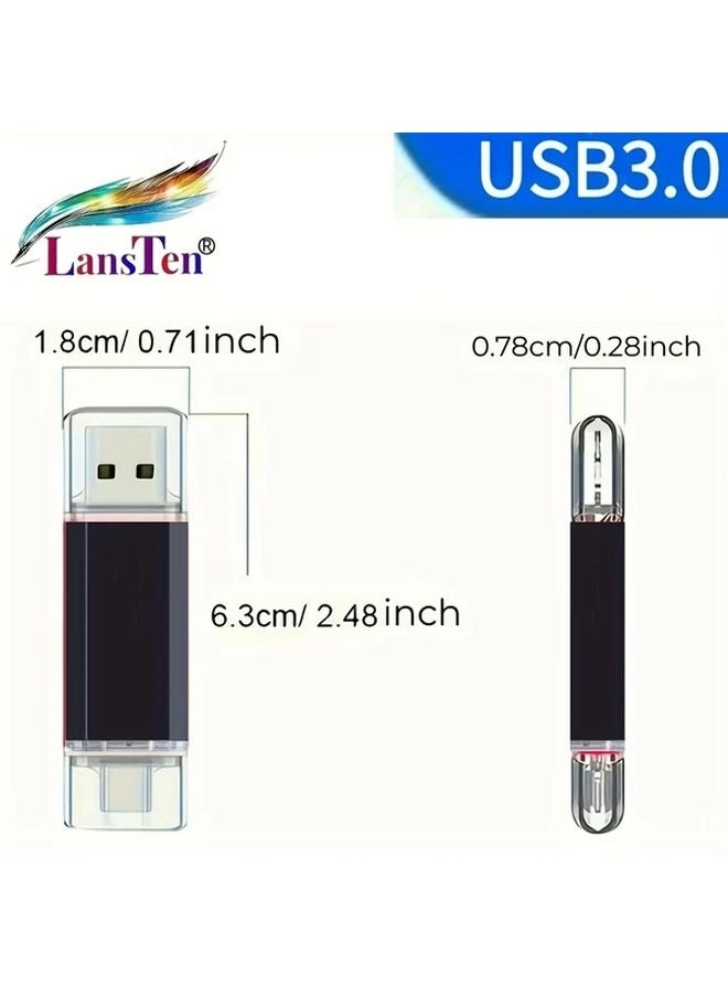 3 In 1 OTG Flash Drive - USB 3.0 Type-C Micro USB 32GB