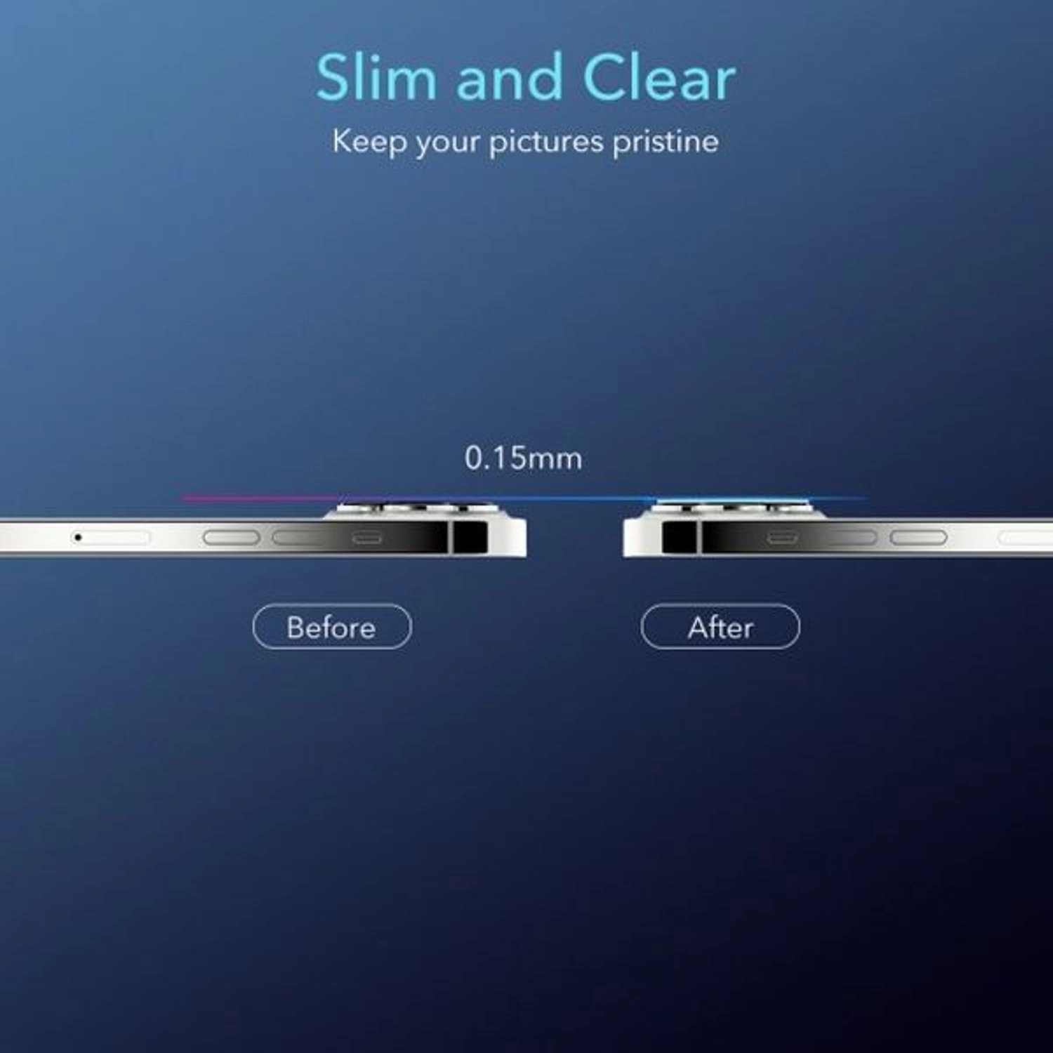 Clear Tempered Glass Camera Lens Protector for iPhone 13 Pro Max (1-Pack)