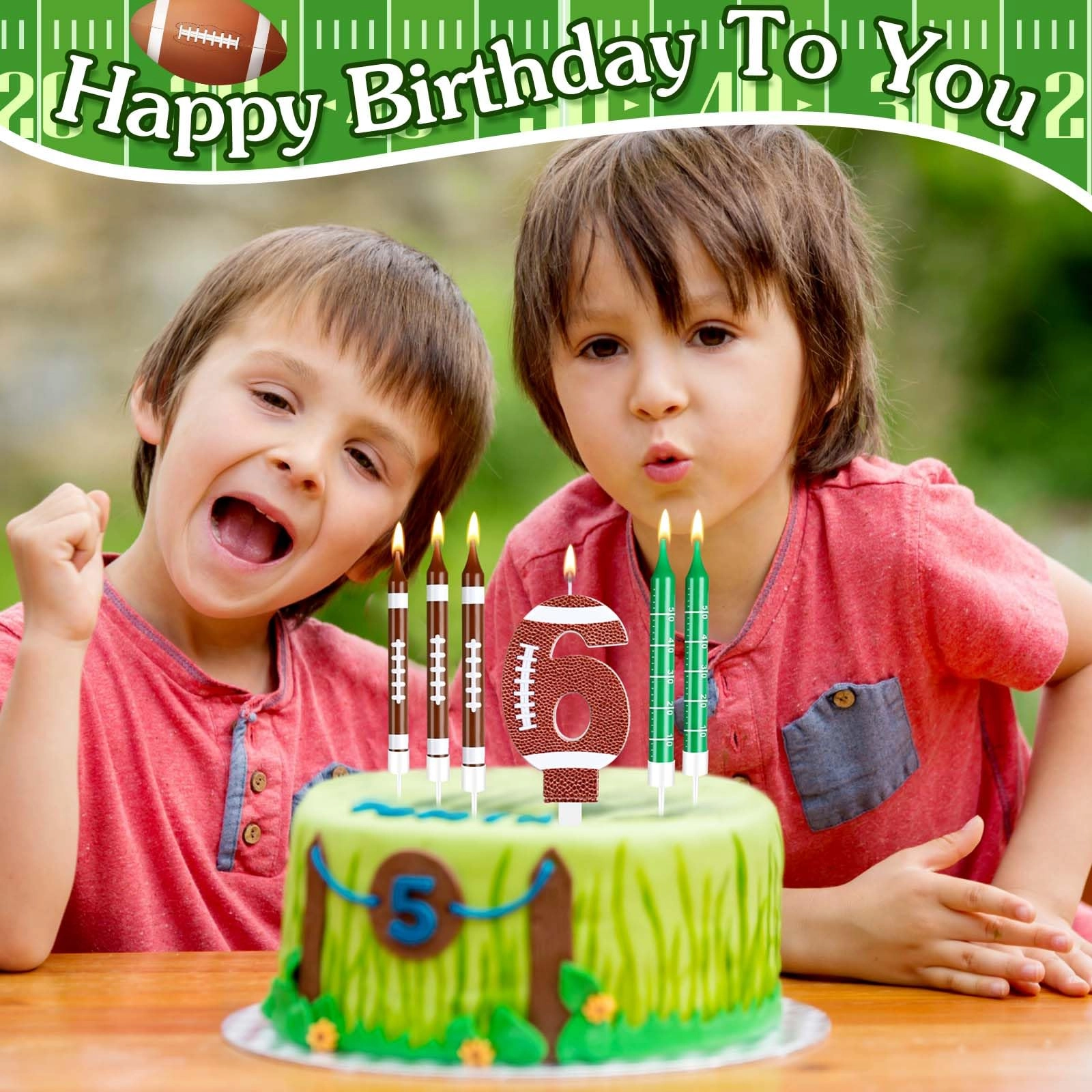 11 PCS Football Birthday Candles
