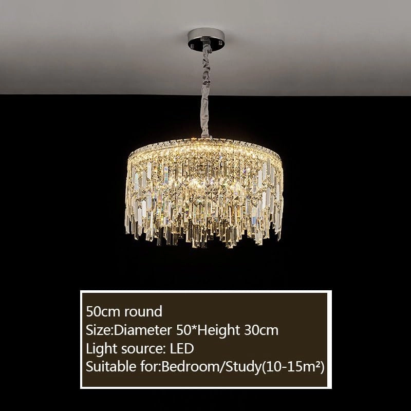 Crystal Chandelier - Golden tricolor light 100*38*30cm