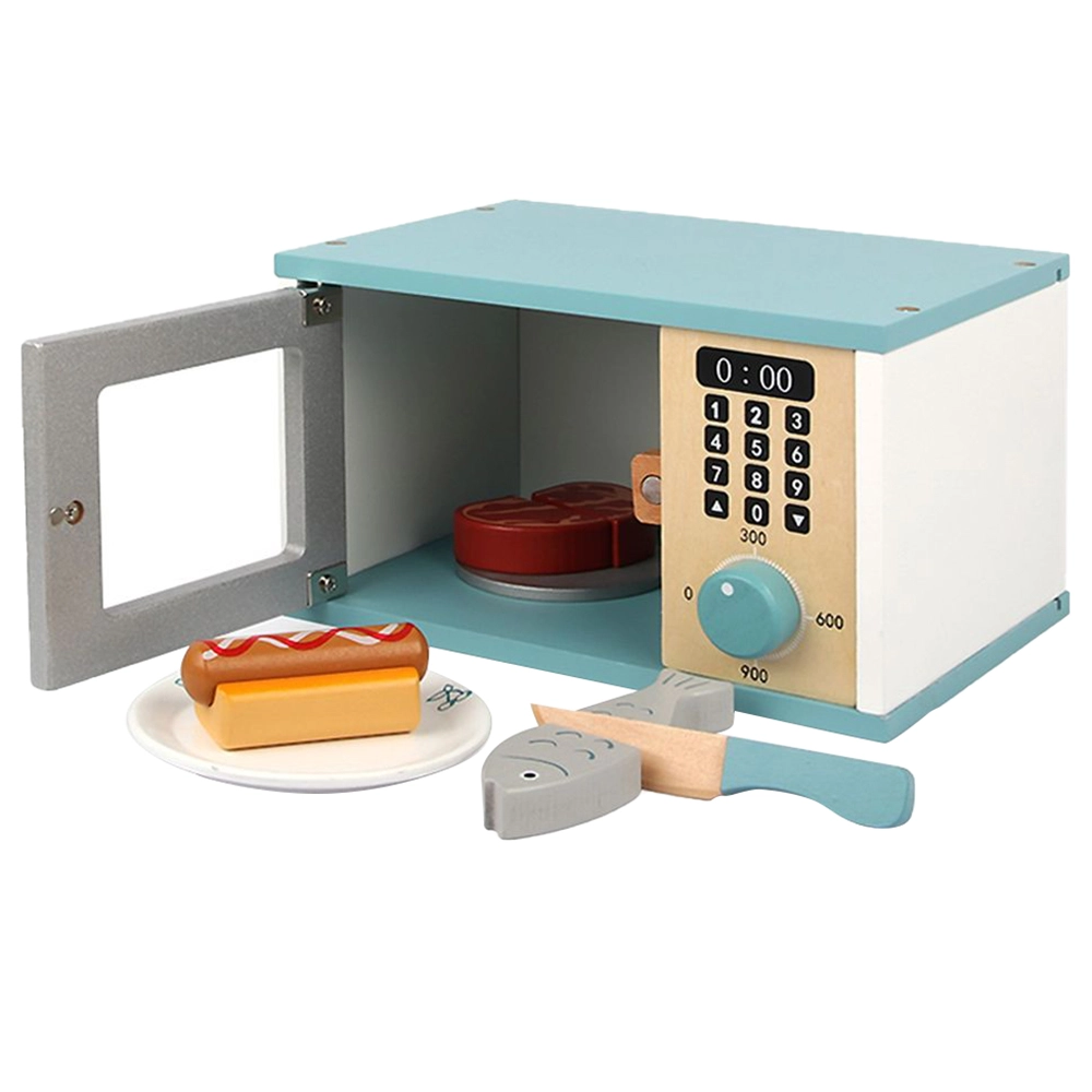 Little Angel Microwave Toy Pretend Play Set - Wooden Role Play (5551007-MSN20022)