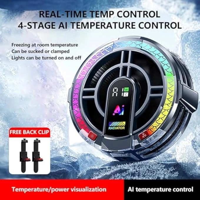 Magnetic Tablet Cooler - 4 Levels Temperature Control Semiconductor Cooling Fan