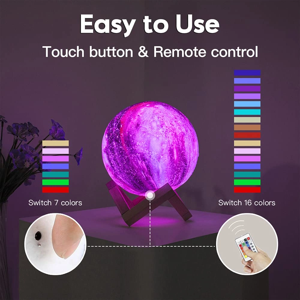 Moon Lamp - Battery Powered Multicolor