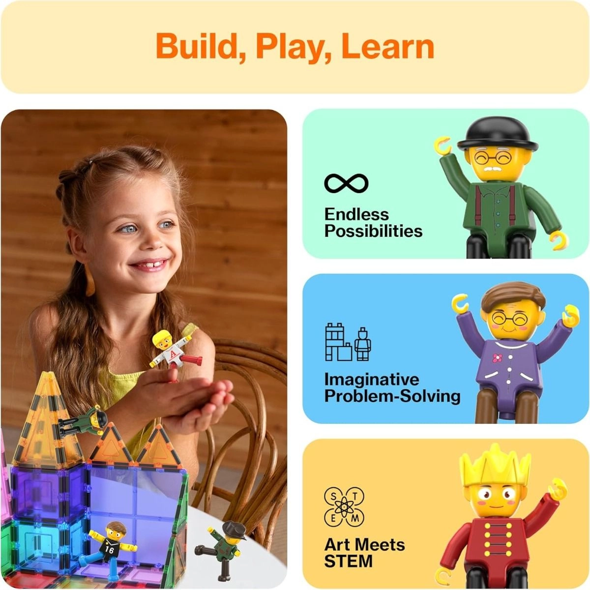 Magnetic Character Figures (ALGT-PTA03) 8 pcs