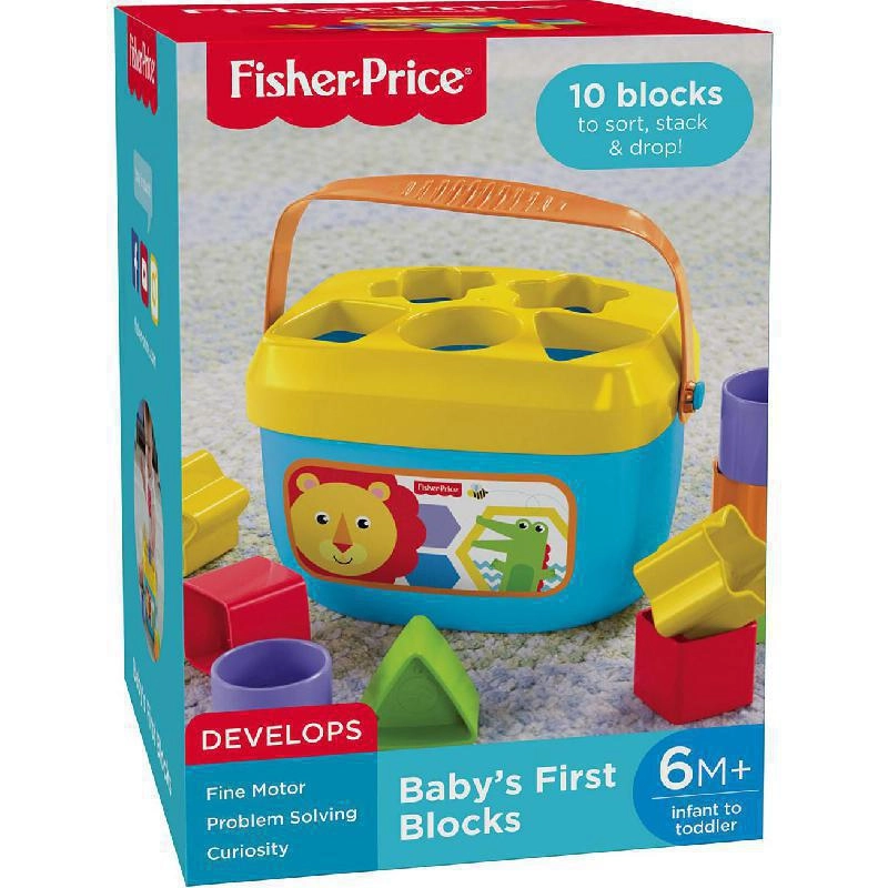 Fisher-Price First Sort And Stack Blocks - 6 months+ 10 pieces