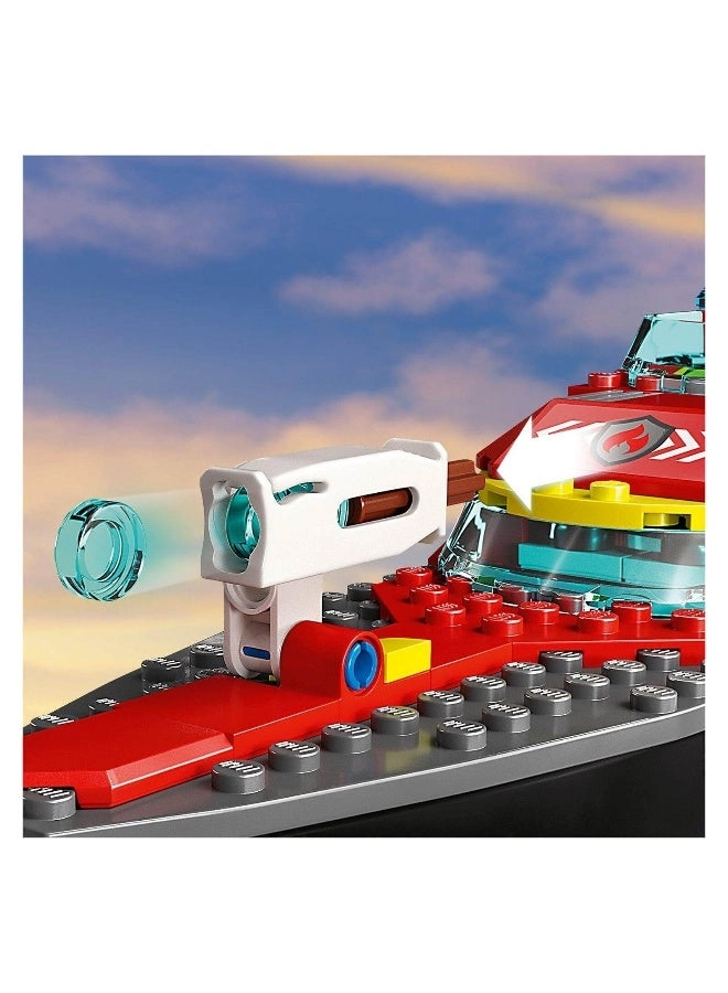 City Fire Rescue Boat (60373) - Floats on Water 3 Minifigures