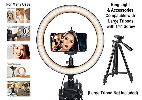 LED Ring Light - 10" 3 Light Modes 10 Brightness Levels