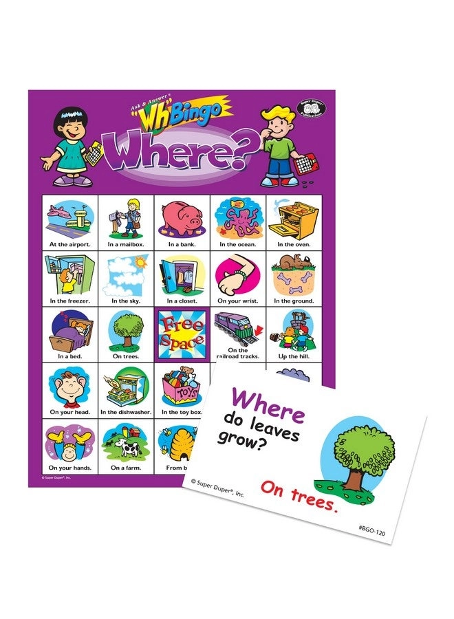 Ask & Answer® Wh Bingo Board Game - Comprehension Verbal Communication