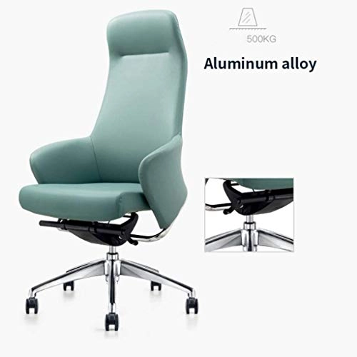 Desk Chair - PU Leather Brown High Back