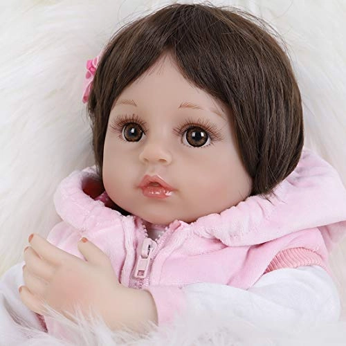 Reborn Baby Doll - 16 inch Vinyl Silicone girl Ages 3+ Gift Set