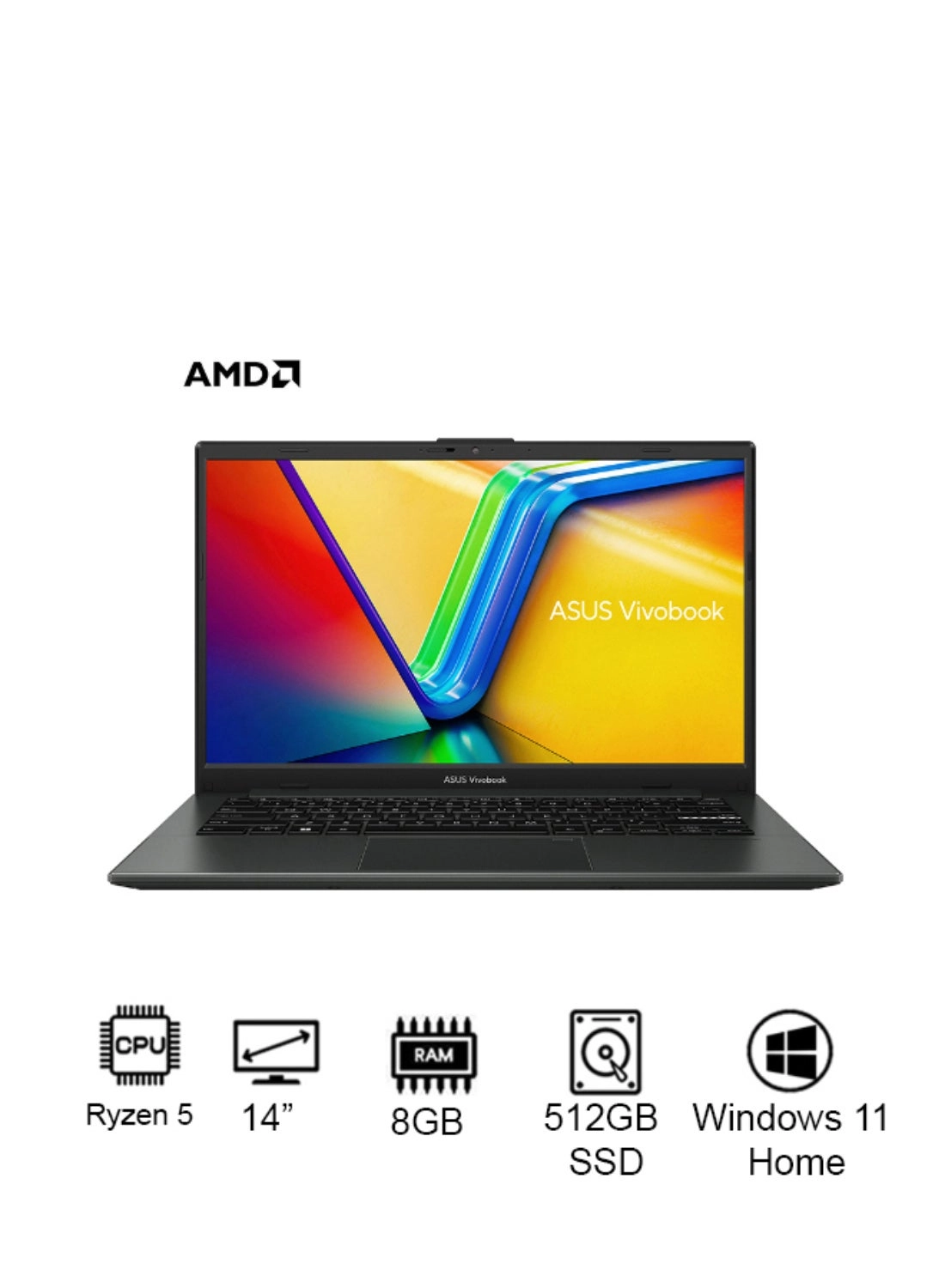 ASUS Vivobook Go 14 E1404FA-NK185W - 14'' R5-7520U 8GB 512GB SSD