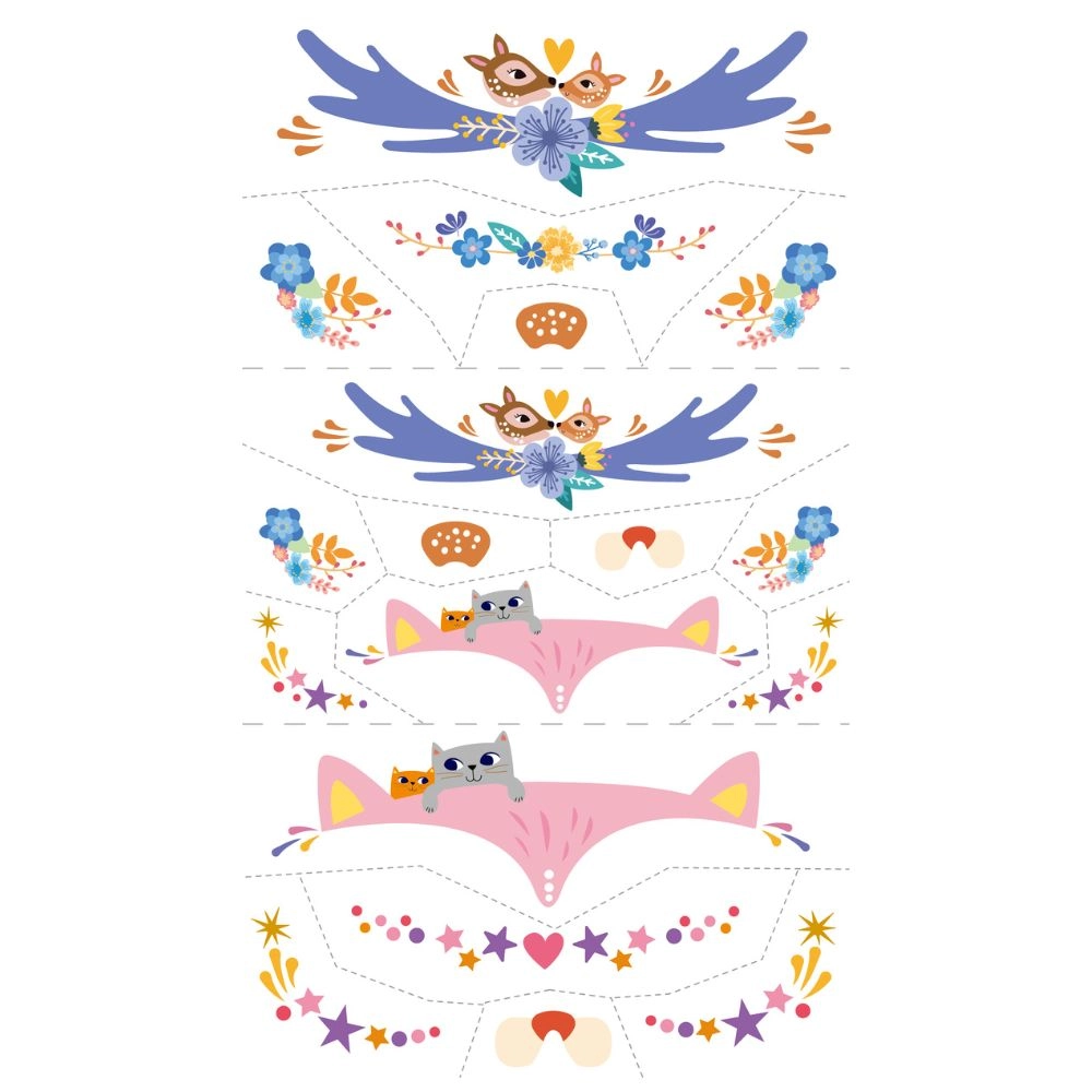 Face Stickers And Tattoos - Multi Colour 3+