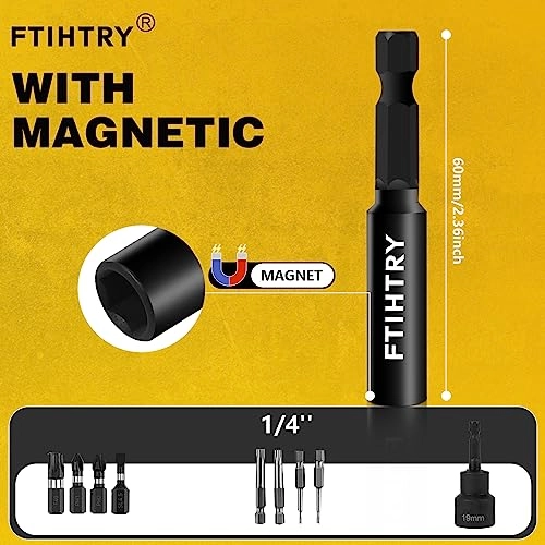 1/4"Magnetic Extension Socket Drill Bit Holder - 60mm 100mm 150mm