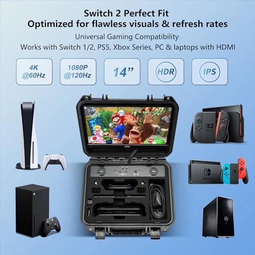 GS140NU - 14‘’ Portable Monitor Case for Switch 2