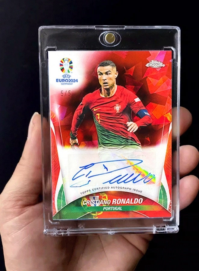 Cristiano Ronaldo Signature Trading Card - Autographed Red Refractor