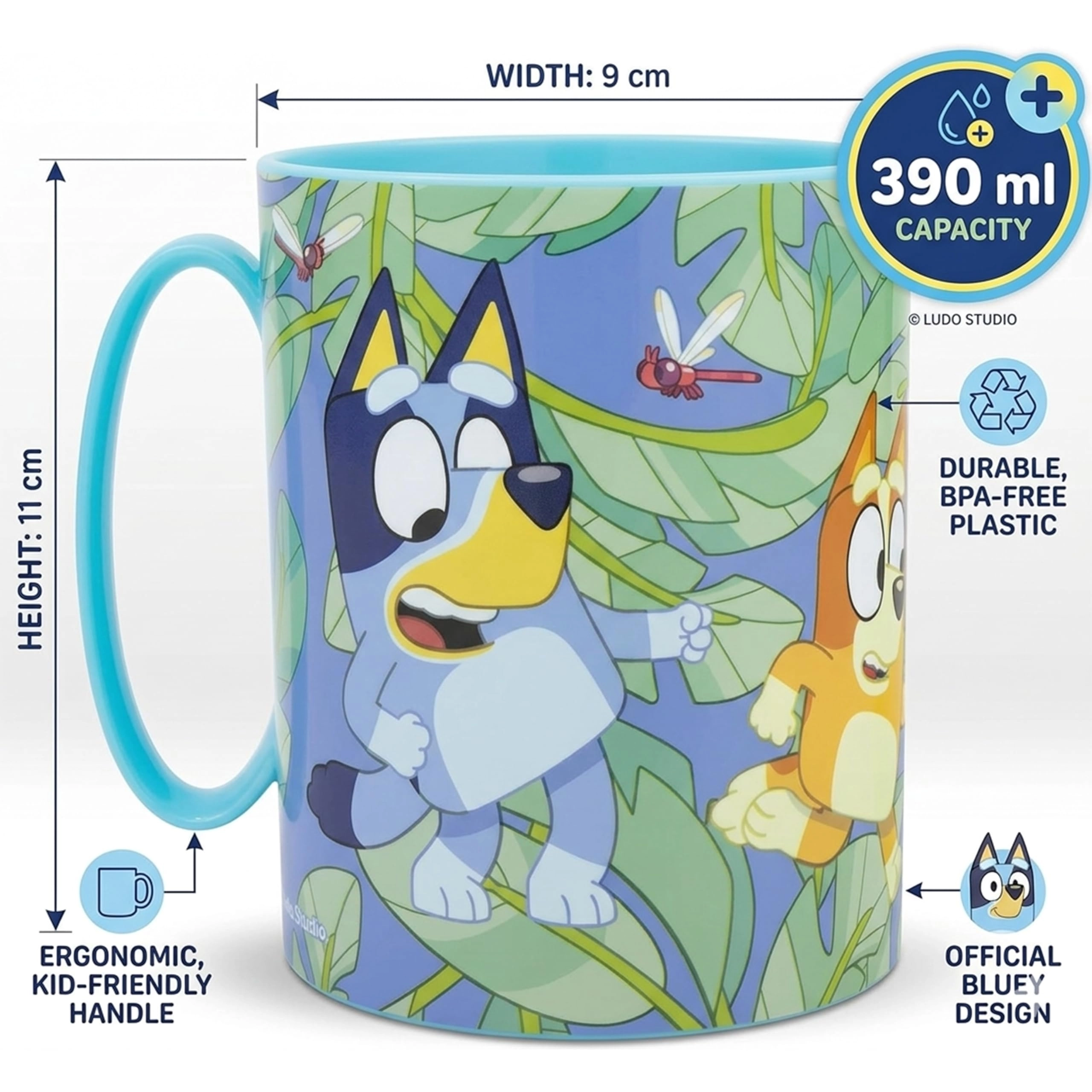 Plastic Bluey Mug - 390ml