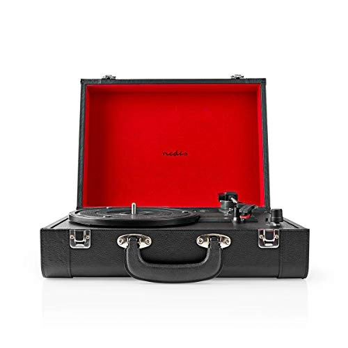 Nedis Turntable Record Player - 18 W Built-in Speakers Bluetooth 4-Hour Battery Life