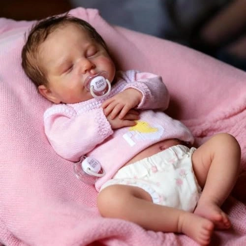 LOULOU Reborn Baby Doll - 20 Inch Soft Cloth Body & Vinyl Limbs Sleeping Ages 3+
