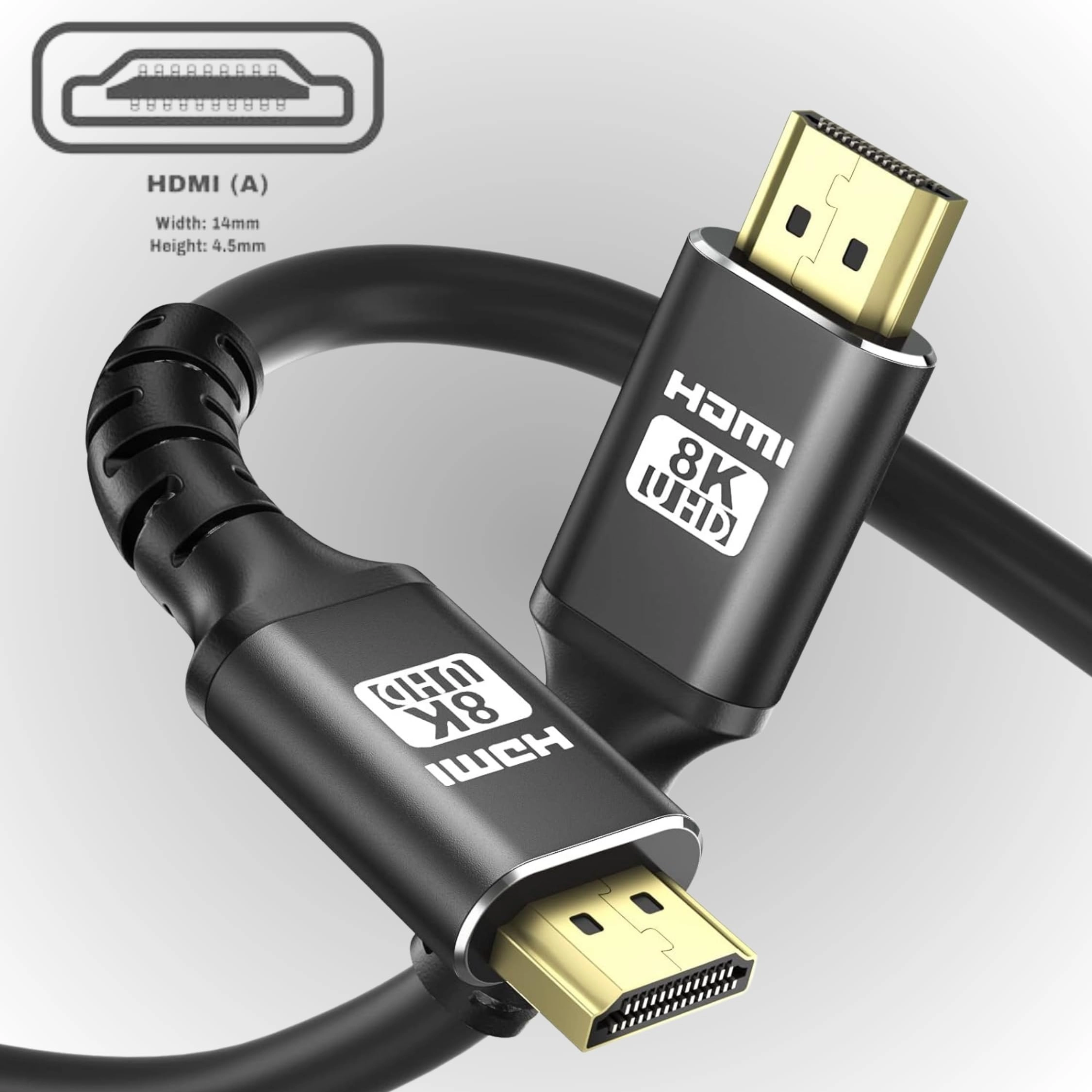8K HDMI Cable - 0.5m with Ethernet