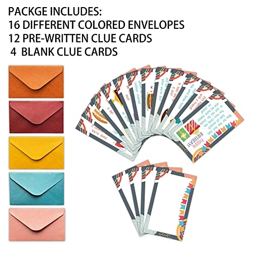 Treasure Hunt Clues Game Cards - 12 months and up 20 Cards