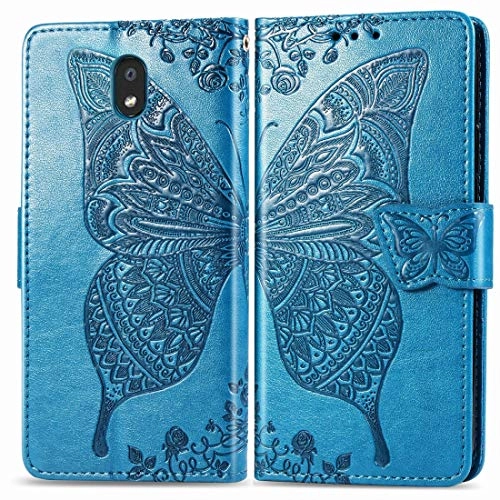 Butterfly Love Flower Embossed Horizontal Flip Leather Case for LG K30 2019