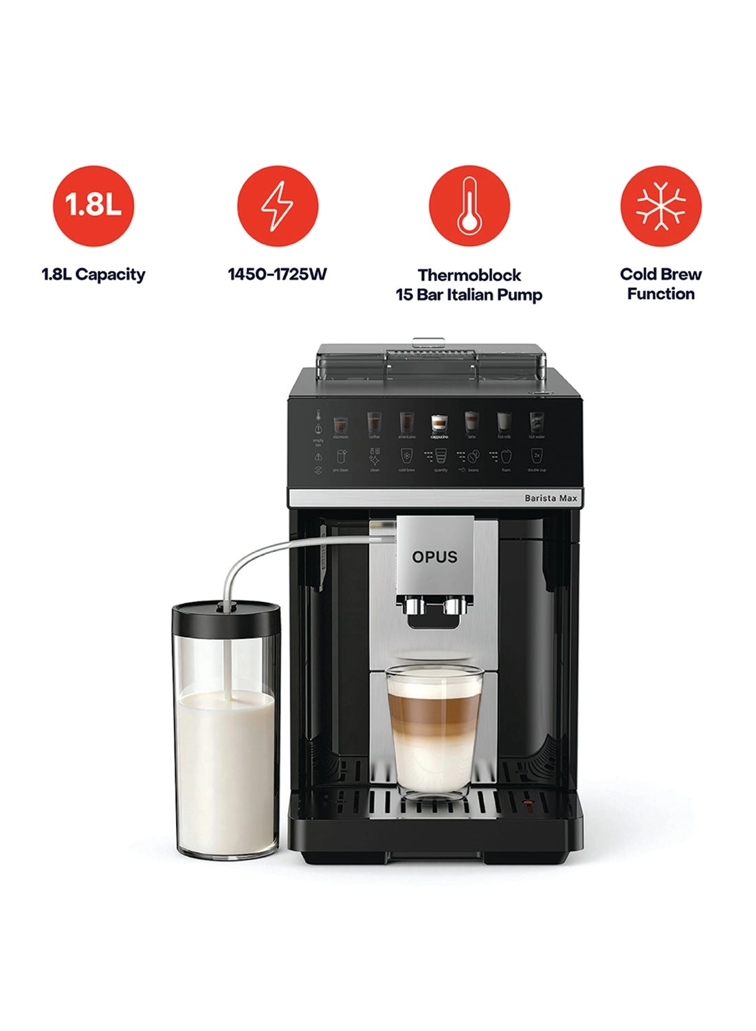 nutricook Opus FACM330 - Bean-to-Cup Cold Brew Self-Cleaning