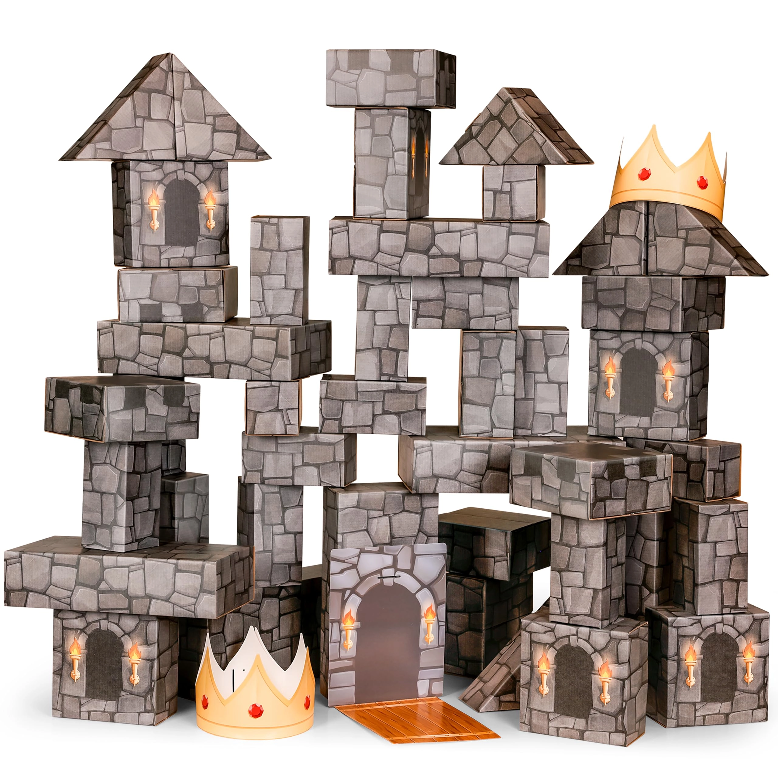 Blue Marble Castle Blocks - 45 pcs
