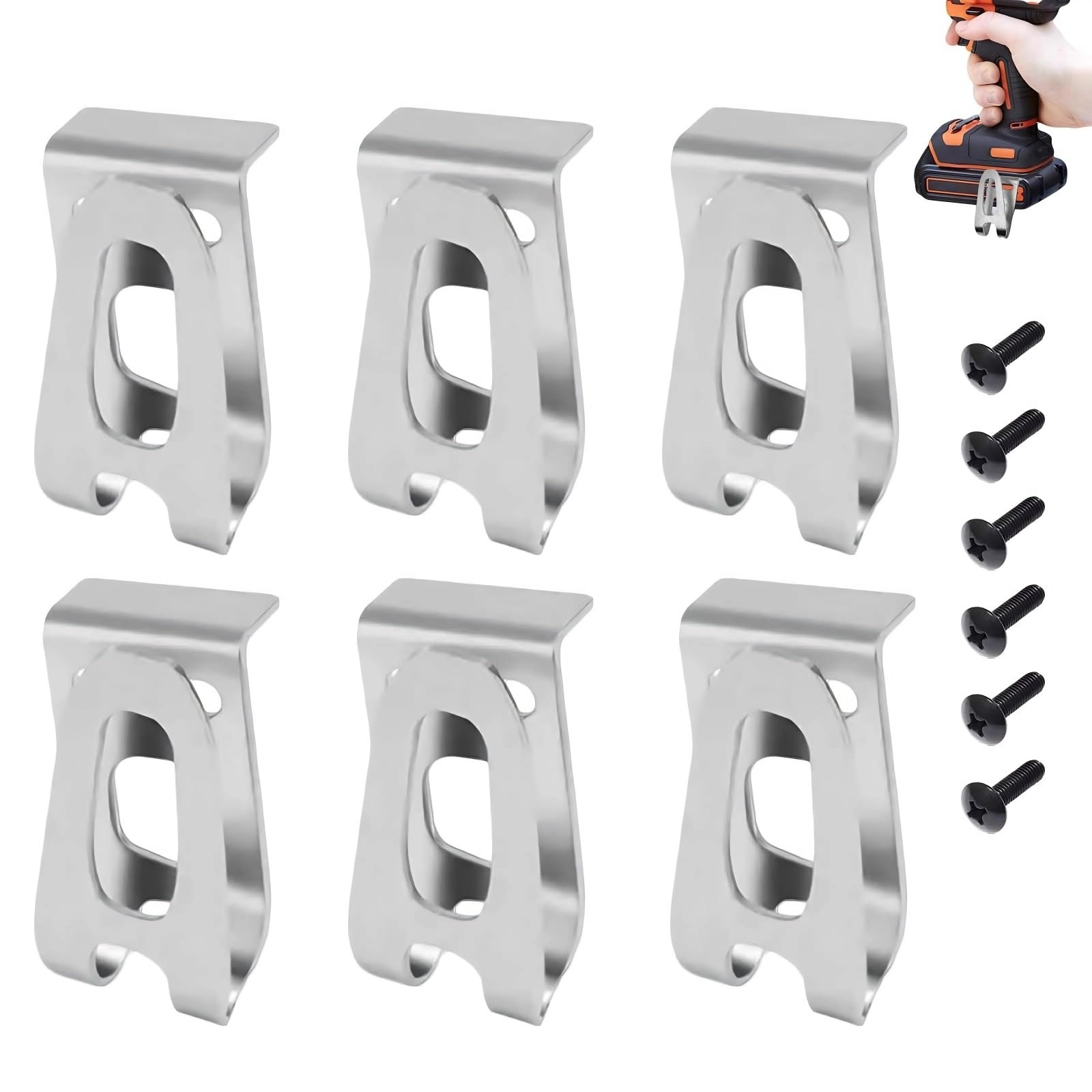 LZPLJLWS Stainless Steel Belt Clip - Pack of 10 Compatible with XFD01 XFD07D DTD144 DHP481