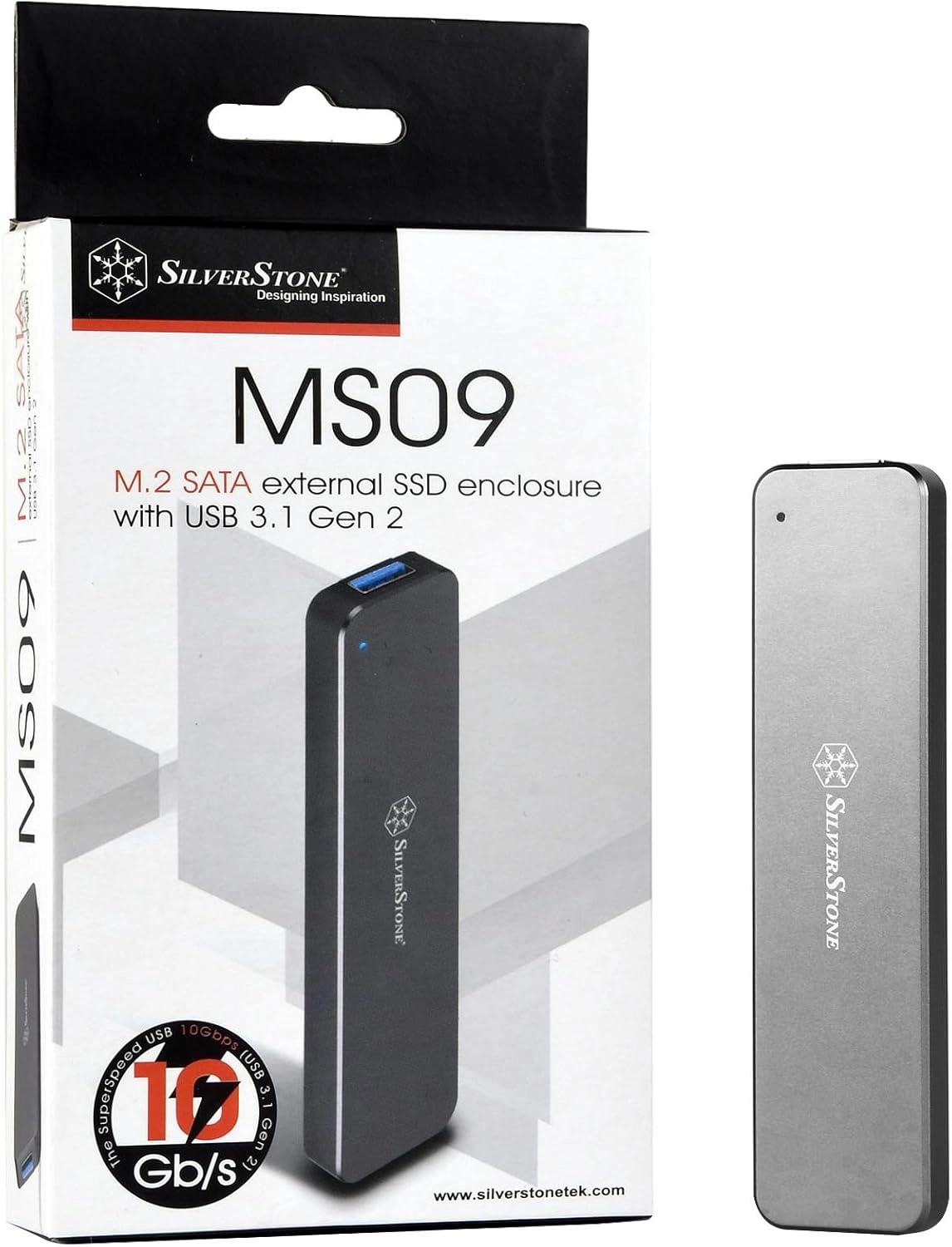 Silverstone MS09 - USB 31 Gen 2 M2 SATA 80mm