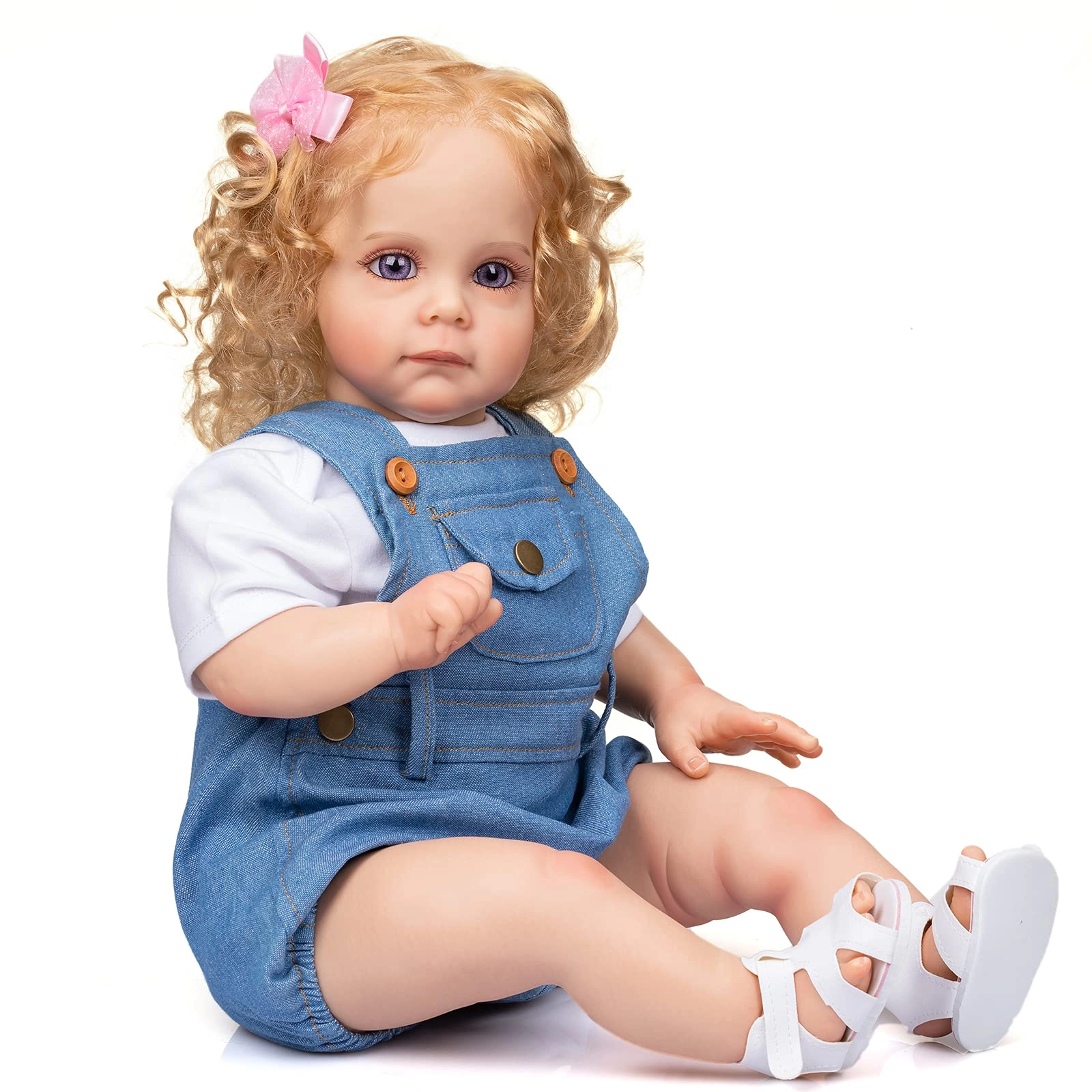 Enjoy with Love Maggie Reborn Art Doll - 60 cm Curly Hair