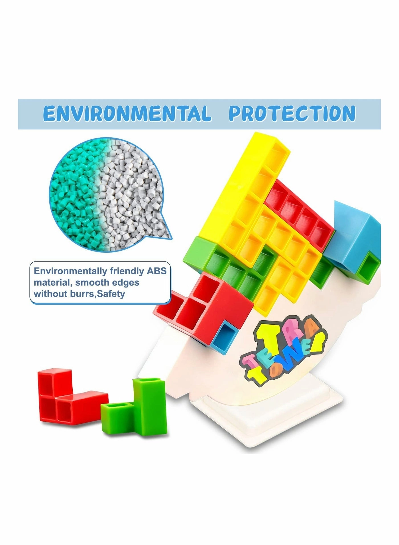 Tower Balance Game - 64Pcs 8 Shapes