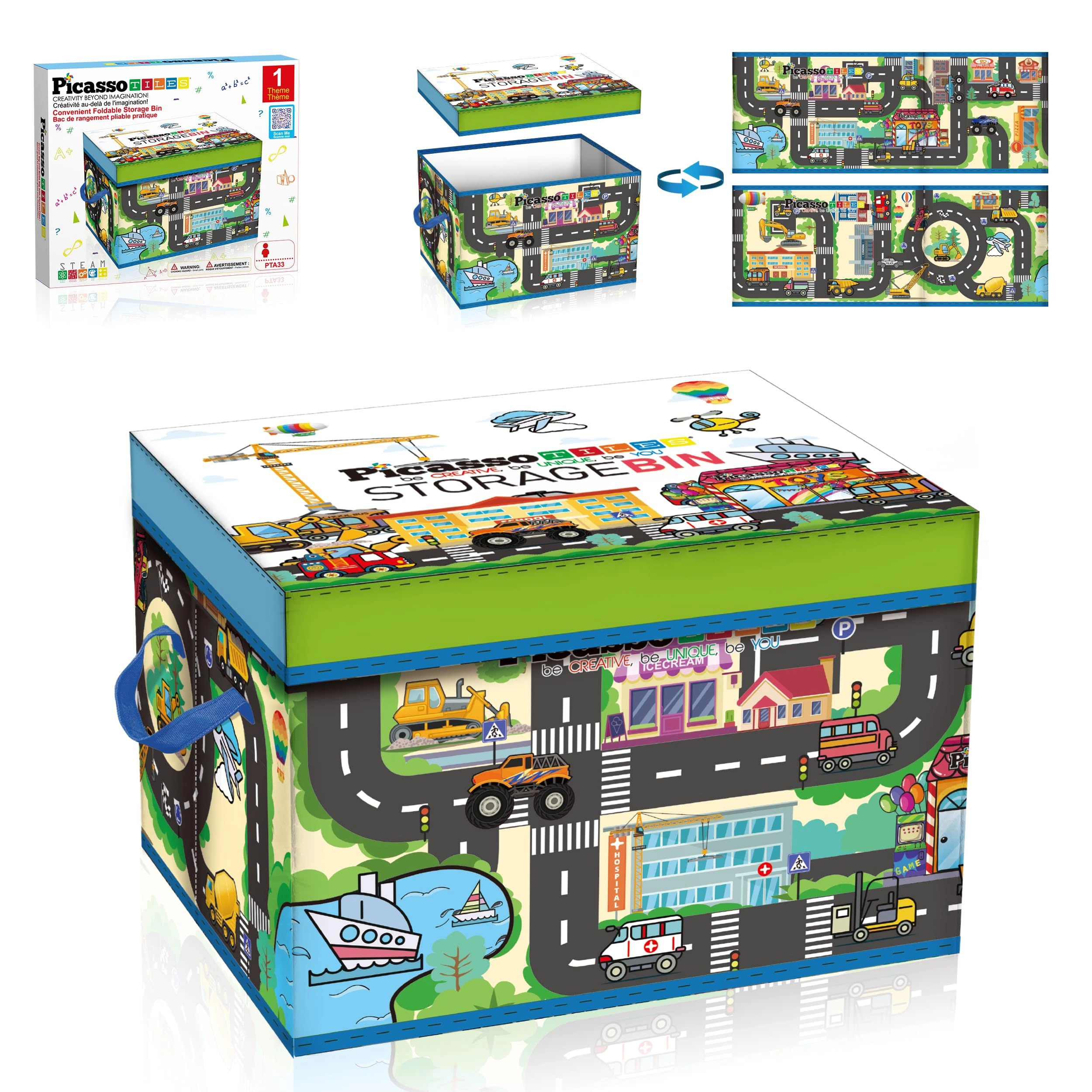 PicassoTiles Magnet Tile Toy Organizer - Plastic