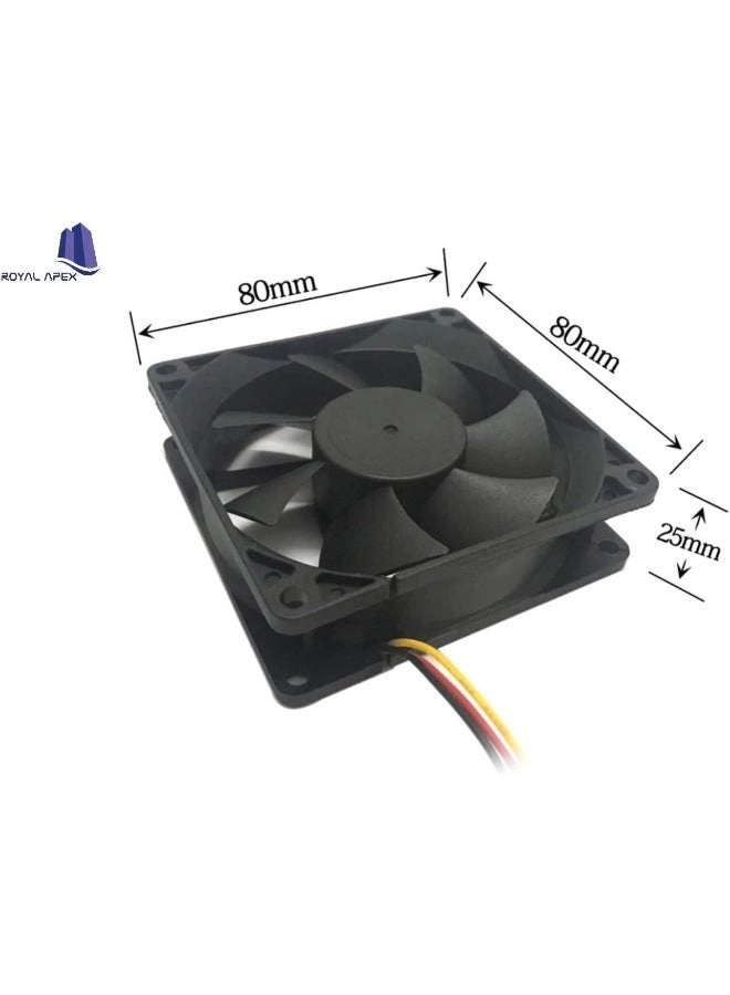 Silent Brushless Cooling Fan - 1 fan(s) 80x80x25mm