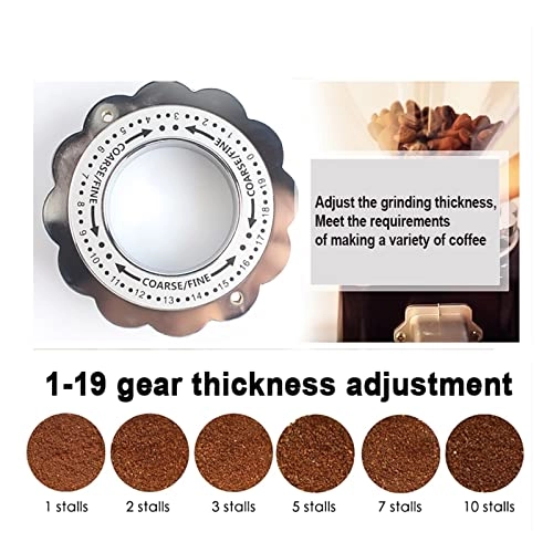 Coffee Bean Grinder - 800g 19 File Adjustable