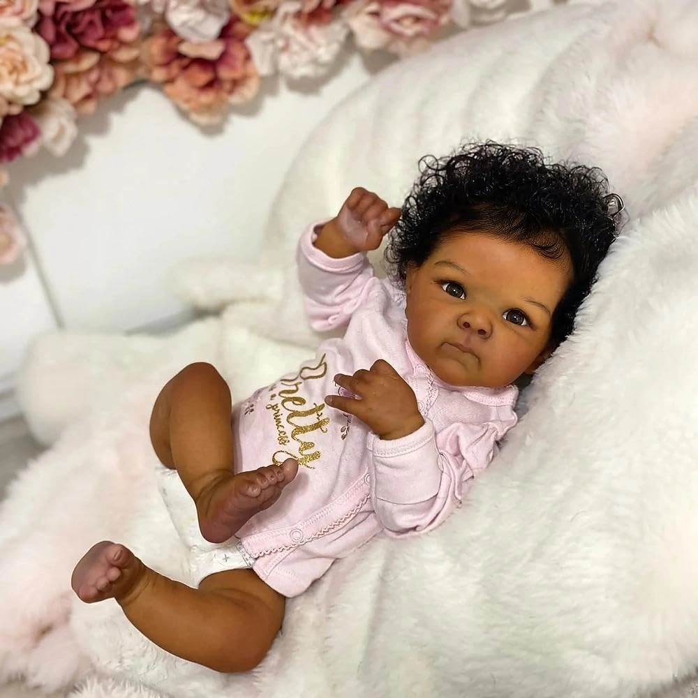 Reborn Baby Doll - 20 Inch Vinyl Silicone African American Ages 3+